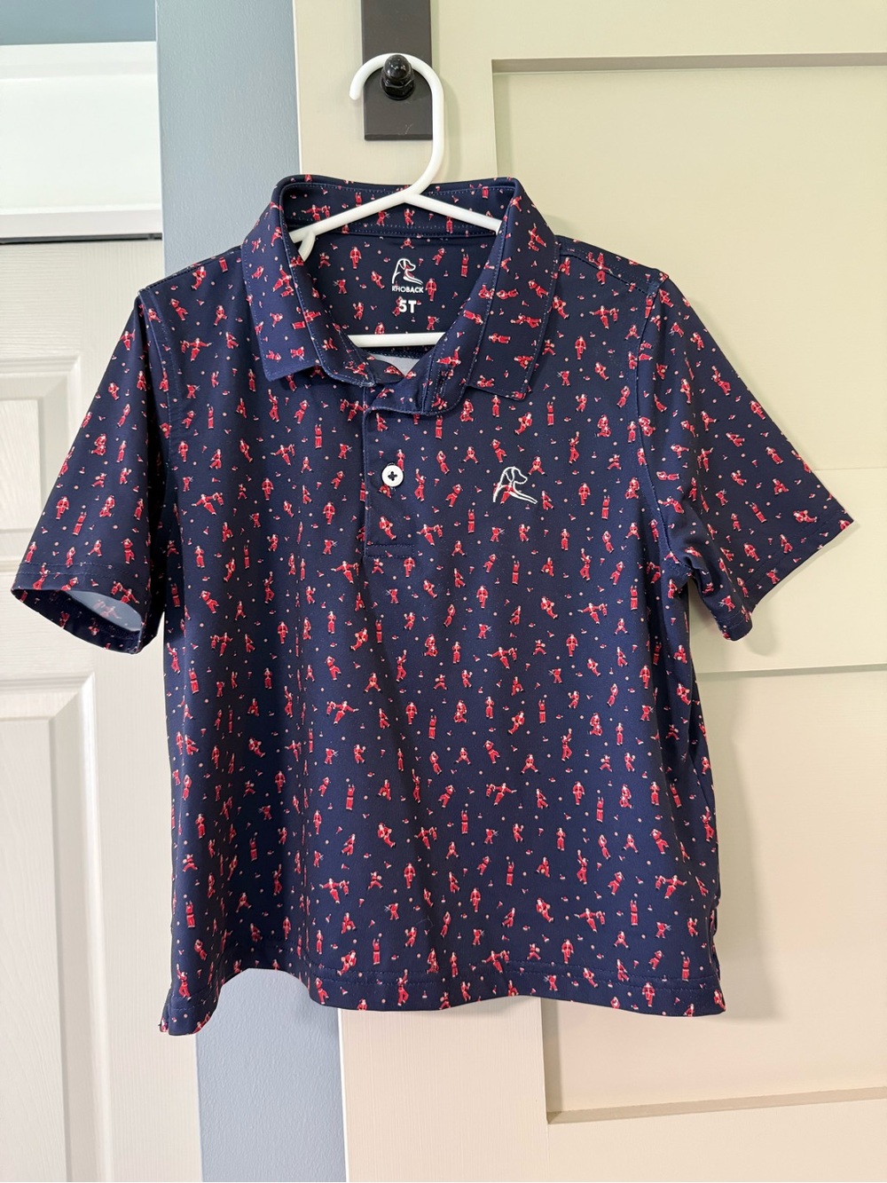 Rhoback “Lil Slammin Santa” Toddler Short Sleeve Performance Polo